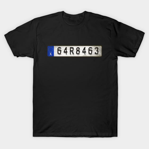 Garbage Car license plates T-Shirt by Girladies Artshop